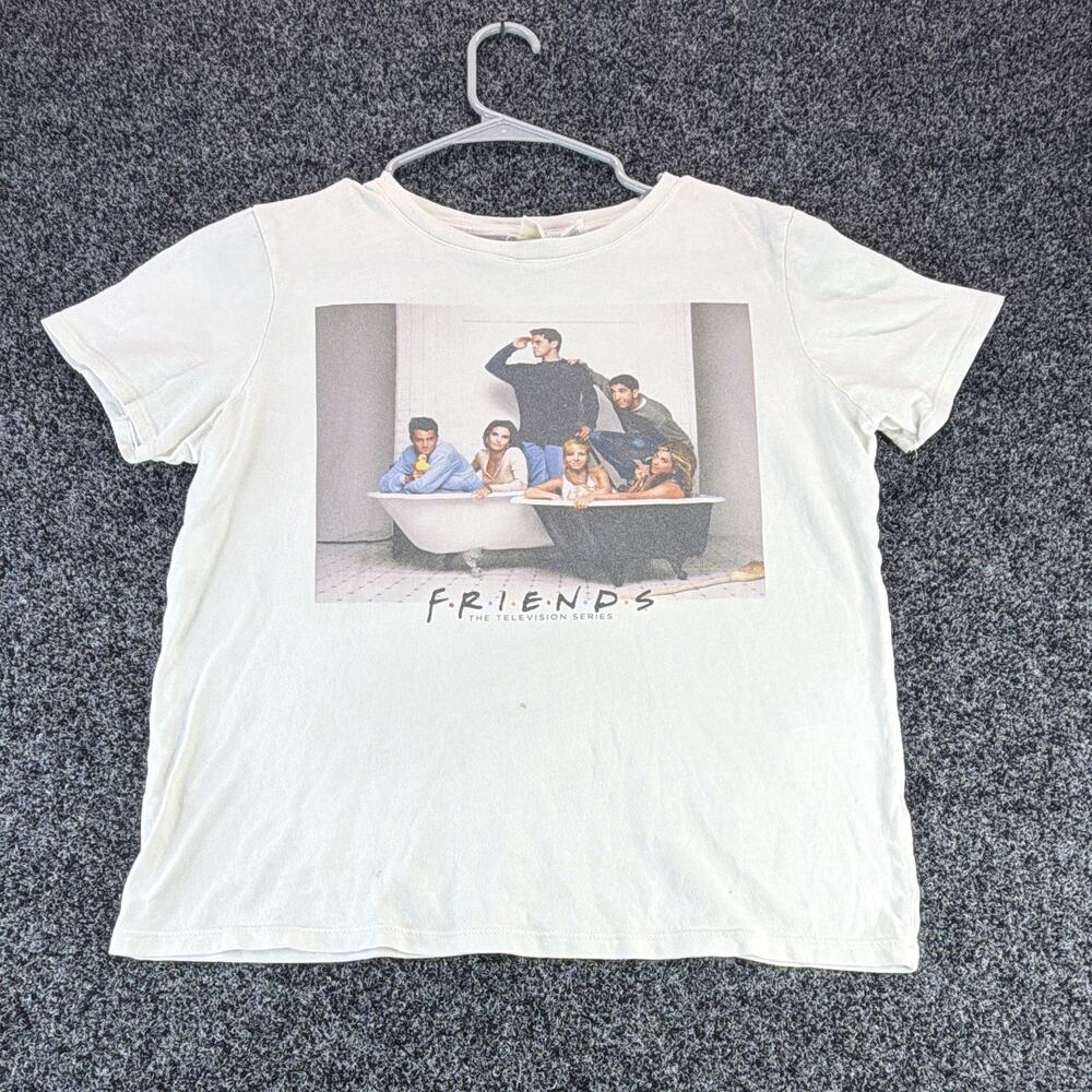 H&M White Friends The Television Series Graphic T-Shirt Television Size L